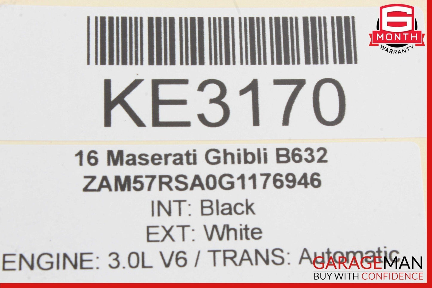 14-17 Maserati Ghibli Rear Right Side Door Lock Latch Actuator OEM