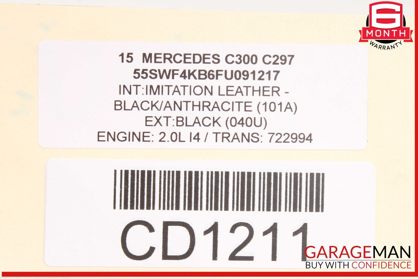 15-20 Mercedes W205 C300 4Matic Front Sub Frame Subframe Engine Crossmember OEM