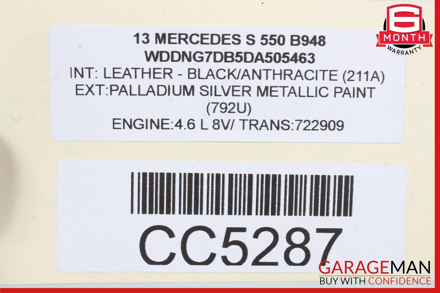 12-13 Mercedes W221 S550 RWD 7G Automatic Transmission Assembly OEM 122k