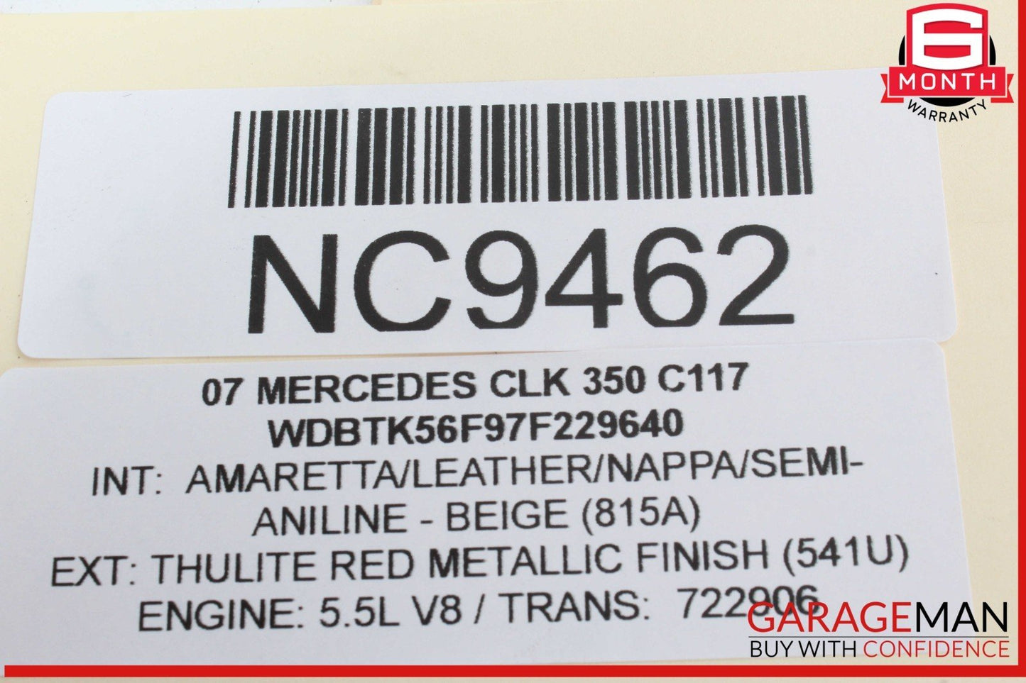 07-12 Mercedes W209 CLK350 C350 Engine Motor Wire Wiring Harness 2721590125 OEM