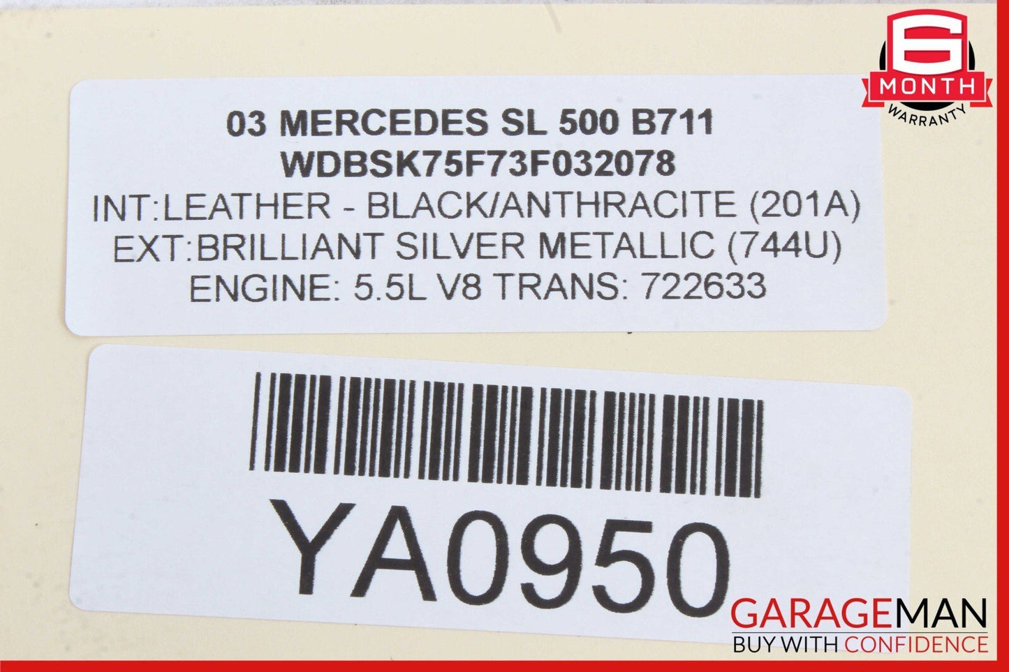 03-08 Mercedes R230 SL500 SL550 Door Audio Speaker Bose Right Passenger Side OEM