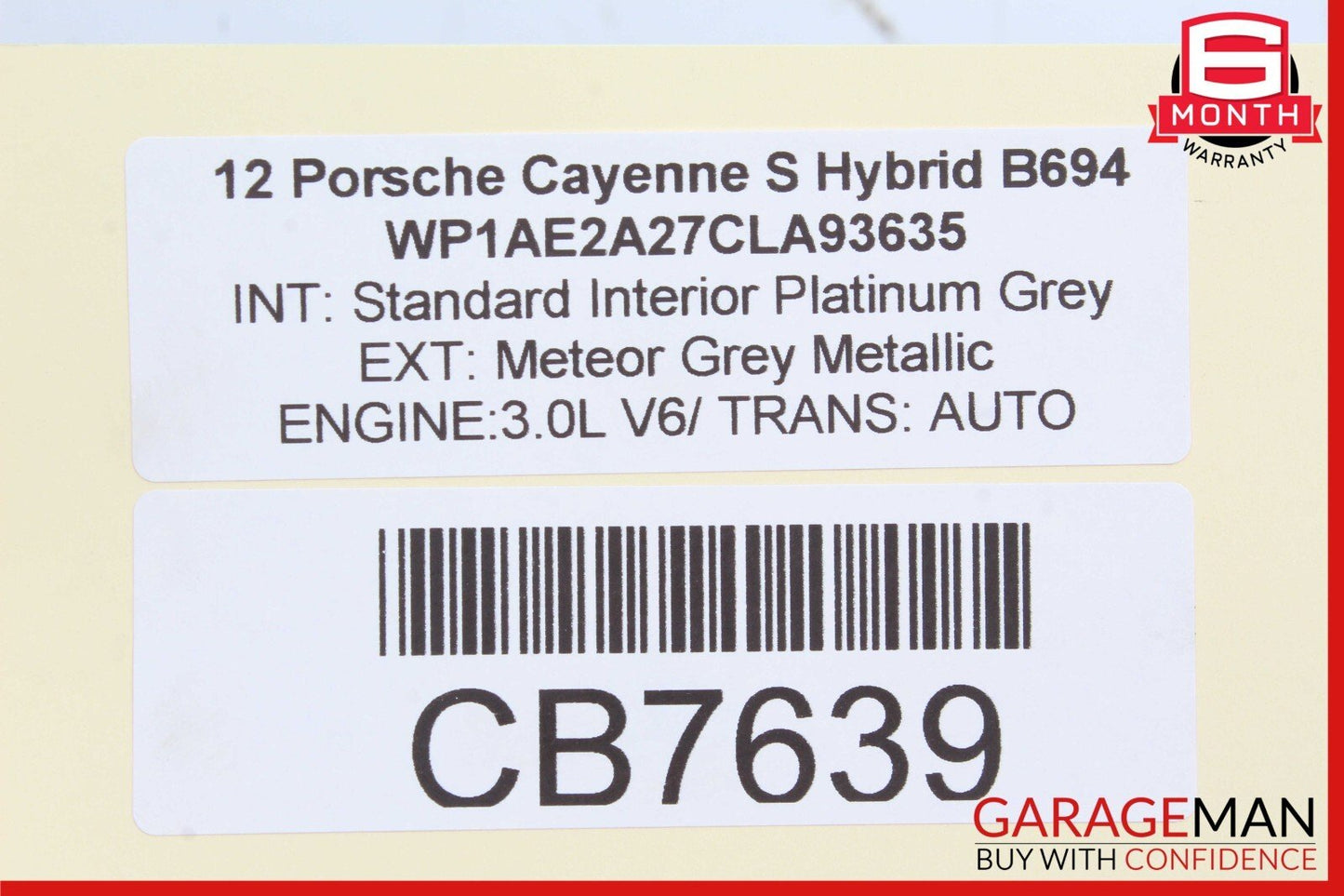 11-18 Porsche Cayenne 958 S Left Side Under Seat Compartment Trim OEM