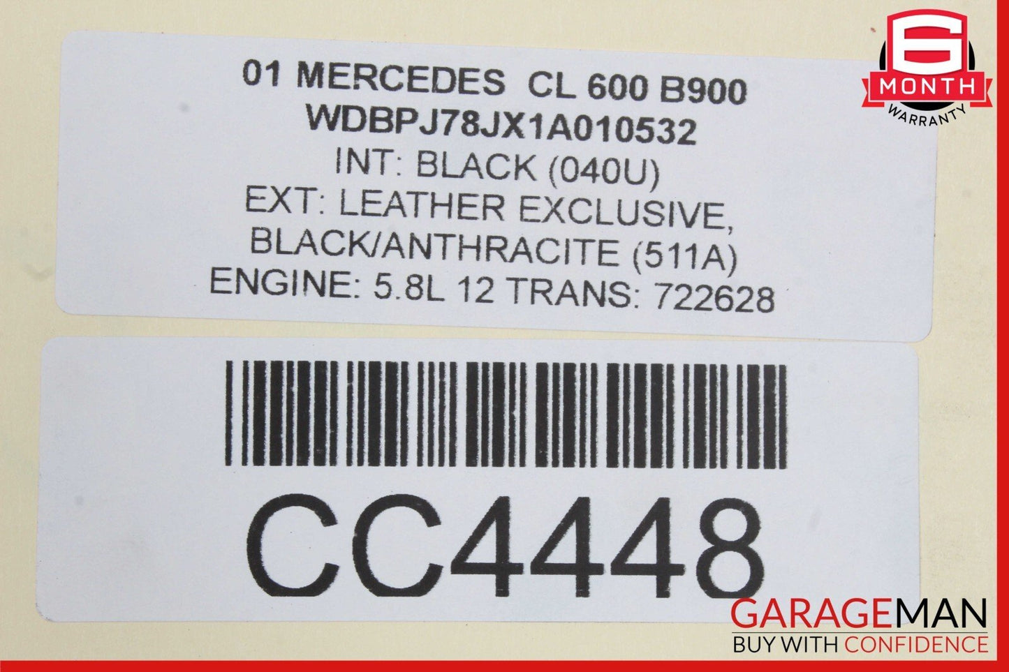 00-06 Mercedes W215 CL600 CL55 AMG Front Bumper Reinforcement Impact Crash Rebar