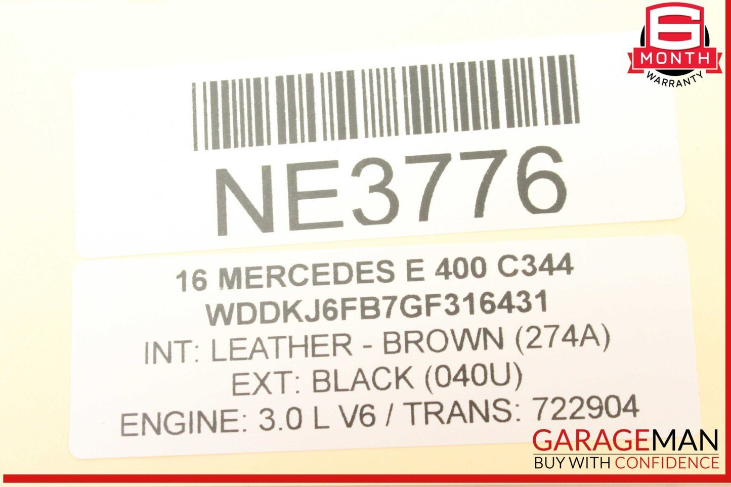 14-19 Mercedes W212 E400 GLE400 Front Windshield Lane Assist Camera OEM