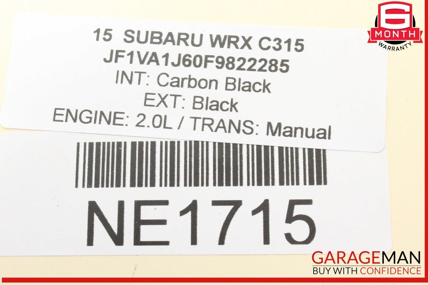 15-21 Subaru WRX Front Dash Dashboard Info Multi Function Display Screen Monitor