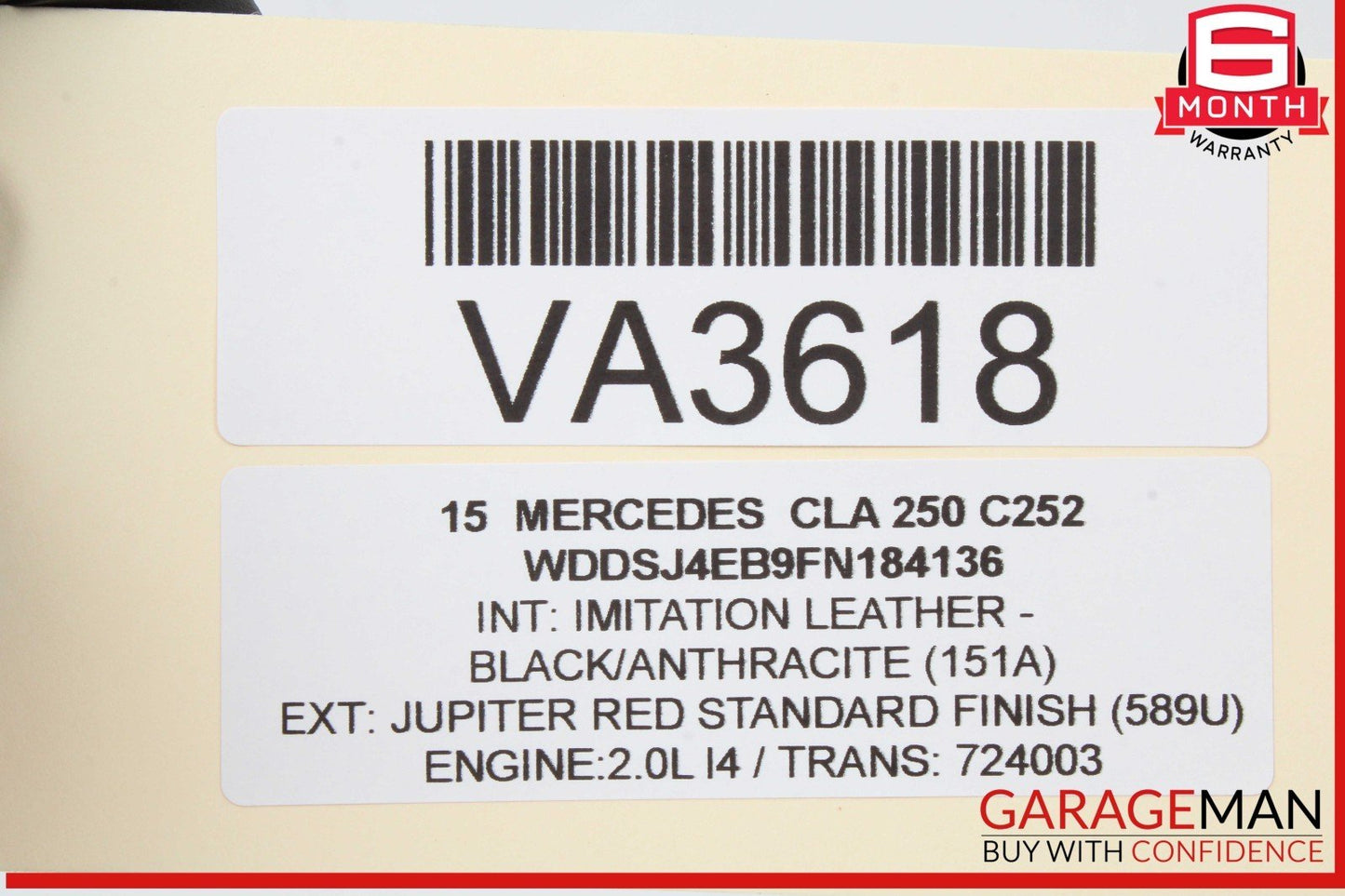 14-19 Mercedes W117 CLA250 Front Relay Fuse Box Module 2465400240 OEM
