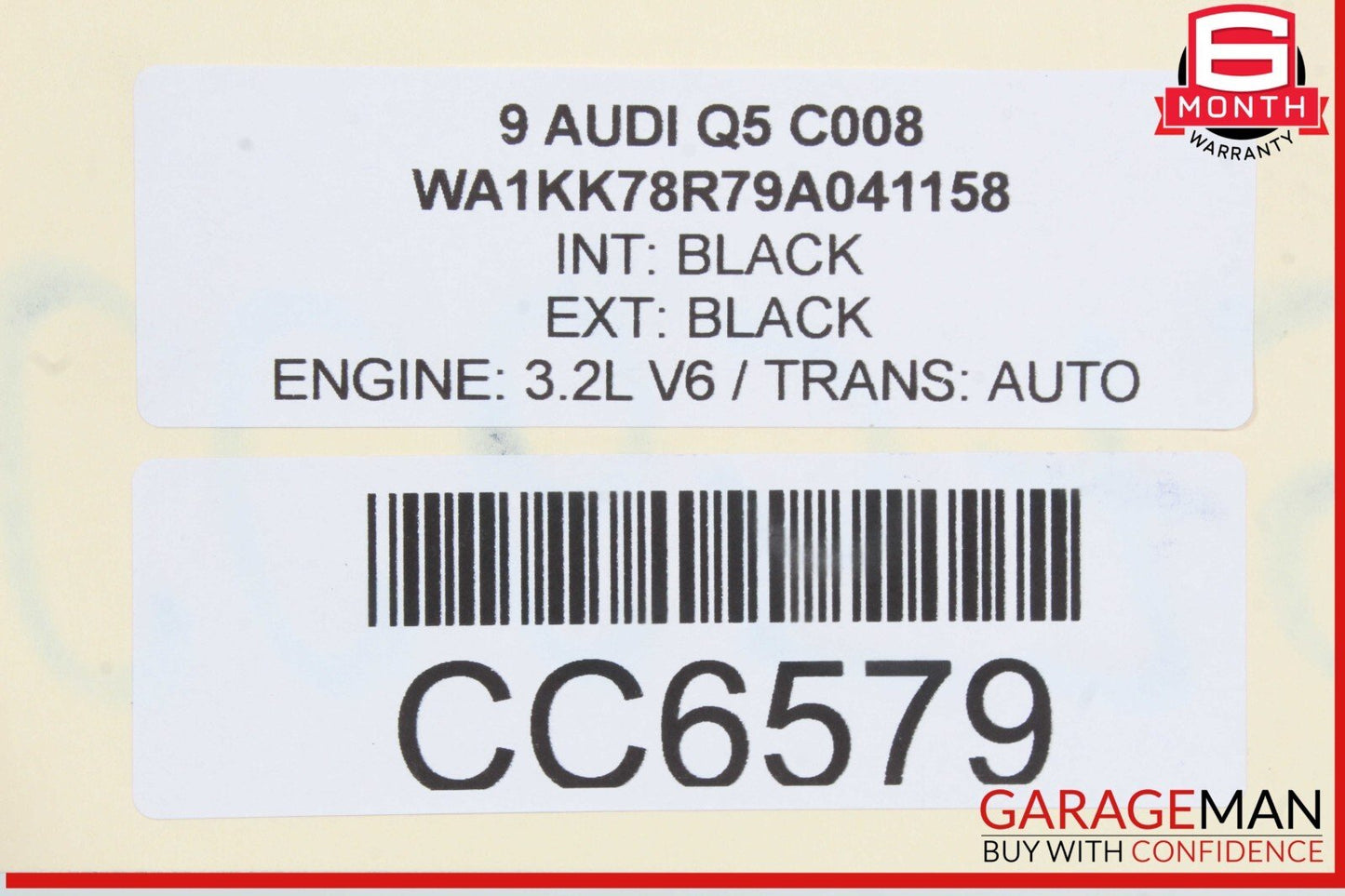 09-17 Audi Q5 SQ5 Rear Bumper Reinforcement Impact Crash Bar Beam OEM