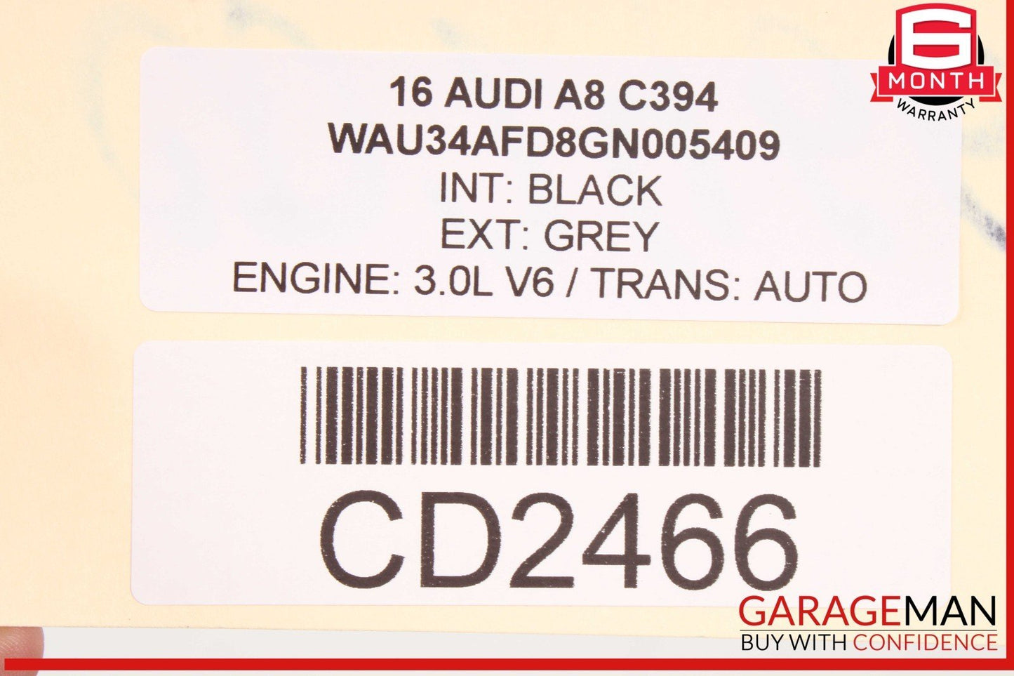 2011-2017 Audi A8 Rear Right Side Top Upper Seat Cushion Assembly 4H0885274