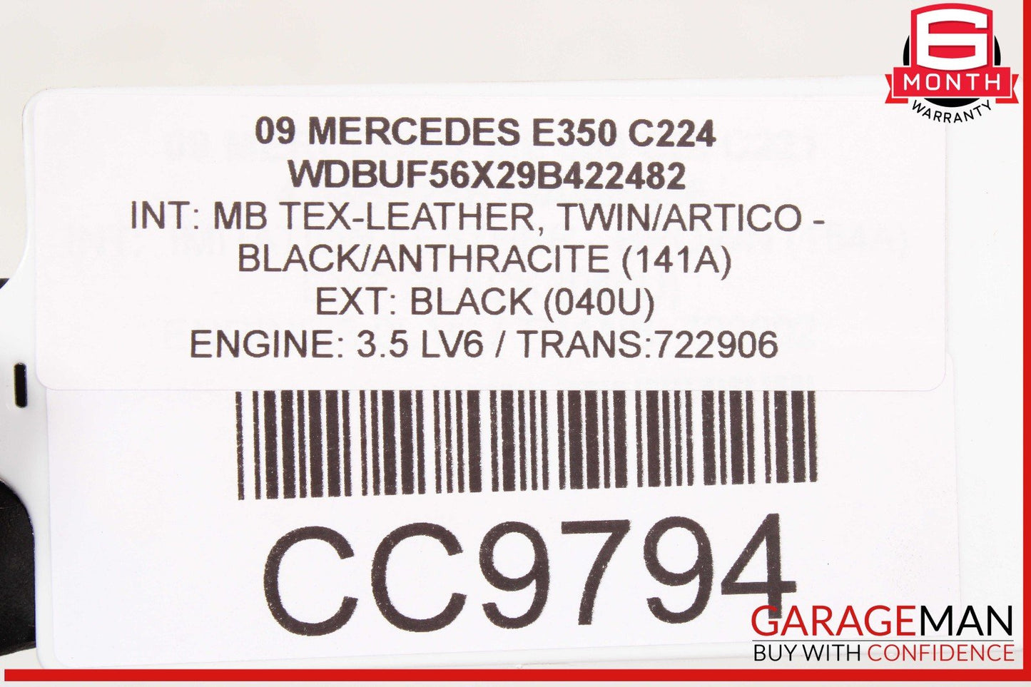 07-09 Mercede W211 E350 Sport Front Bumper Cover Assembly Black OEM