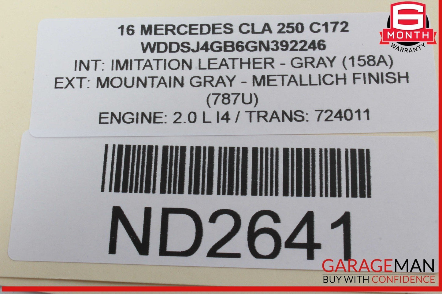 14-20 Mercedes W117 CLA250 Front Center Pocket Ashtray Ash Tray Assembly OEM