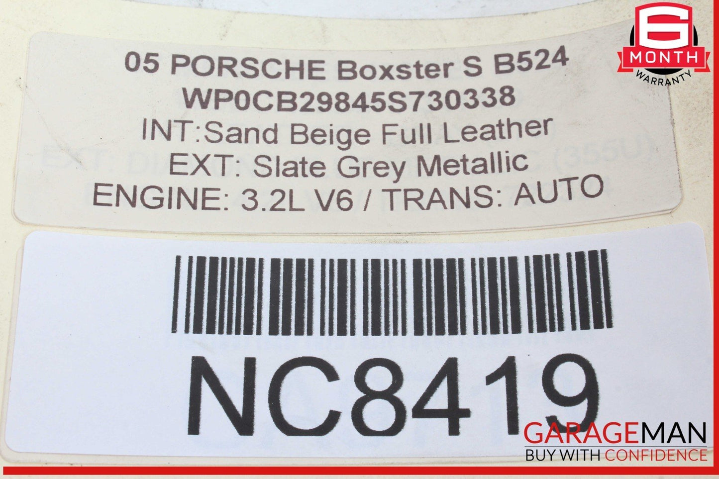 05-08 Porsche Boxster S 987 Engine Air Intake Filter Box Housing 98711002100 OEM