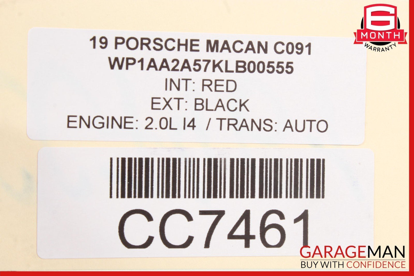 15-24 Porsche Macan 95B Rear Right Top Upper Seat Cushion Red OEM