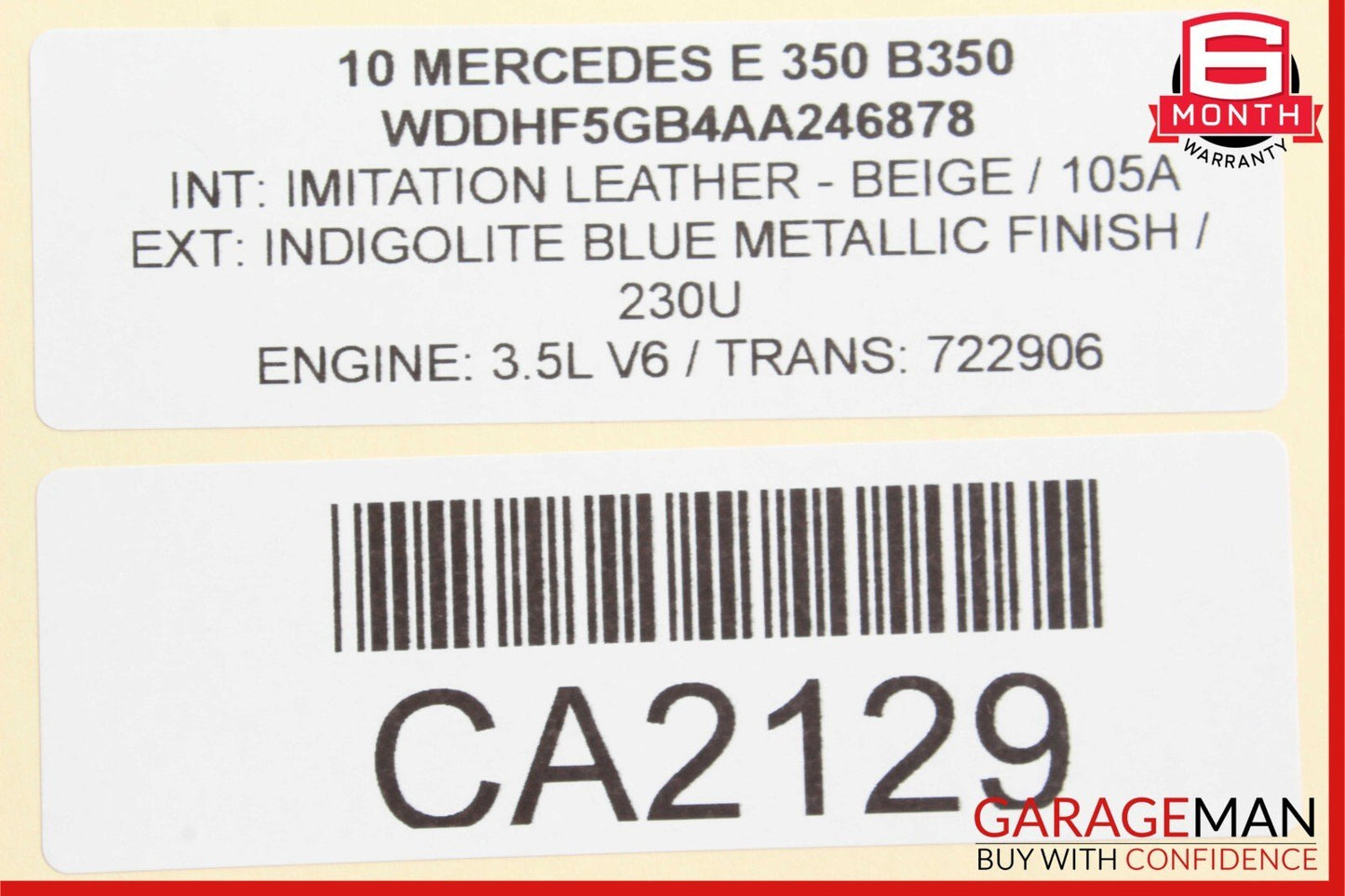 08-14 Mercedes W212 E350 C250 C300 Rear Left Side Door Lock Latch Actuator OEM