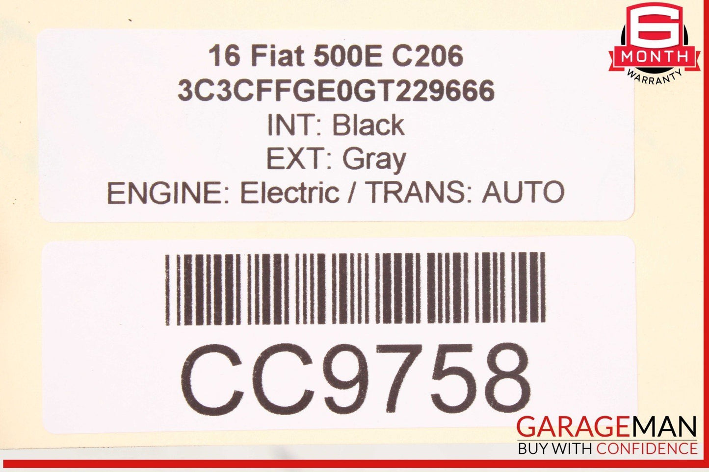 12-17 Fiat 500 Front Engine Crossmember Frame 04670546AA OEM