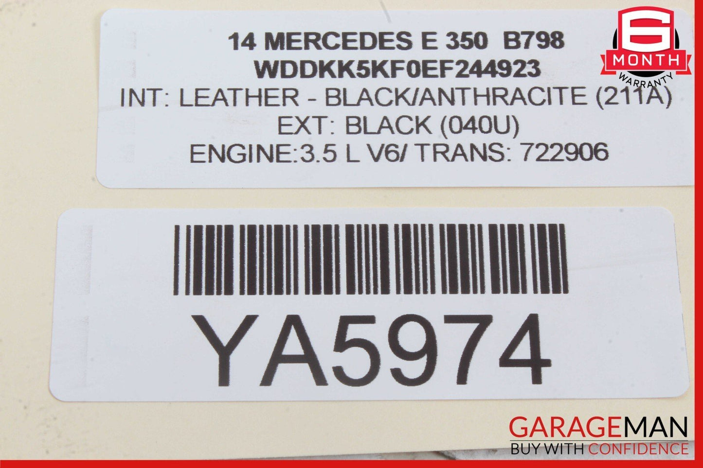 11-16 Mercedes W207 E350 E550 Overhead Reading Map Dome Light Lamp OEM