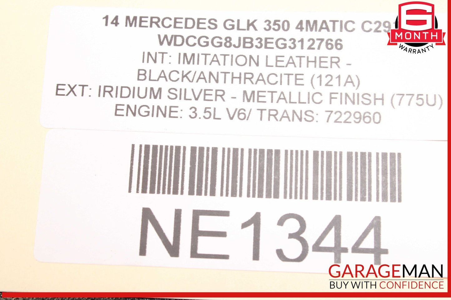 13-15 Mercedes X204 GLK350 Automatic Transmission 722.960 OEM