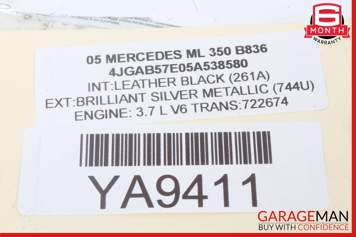 98-05 Mercedes W163 ML350 Rear Right Side Seat Belt Seatbelt Retractor Black OEM