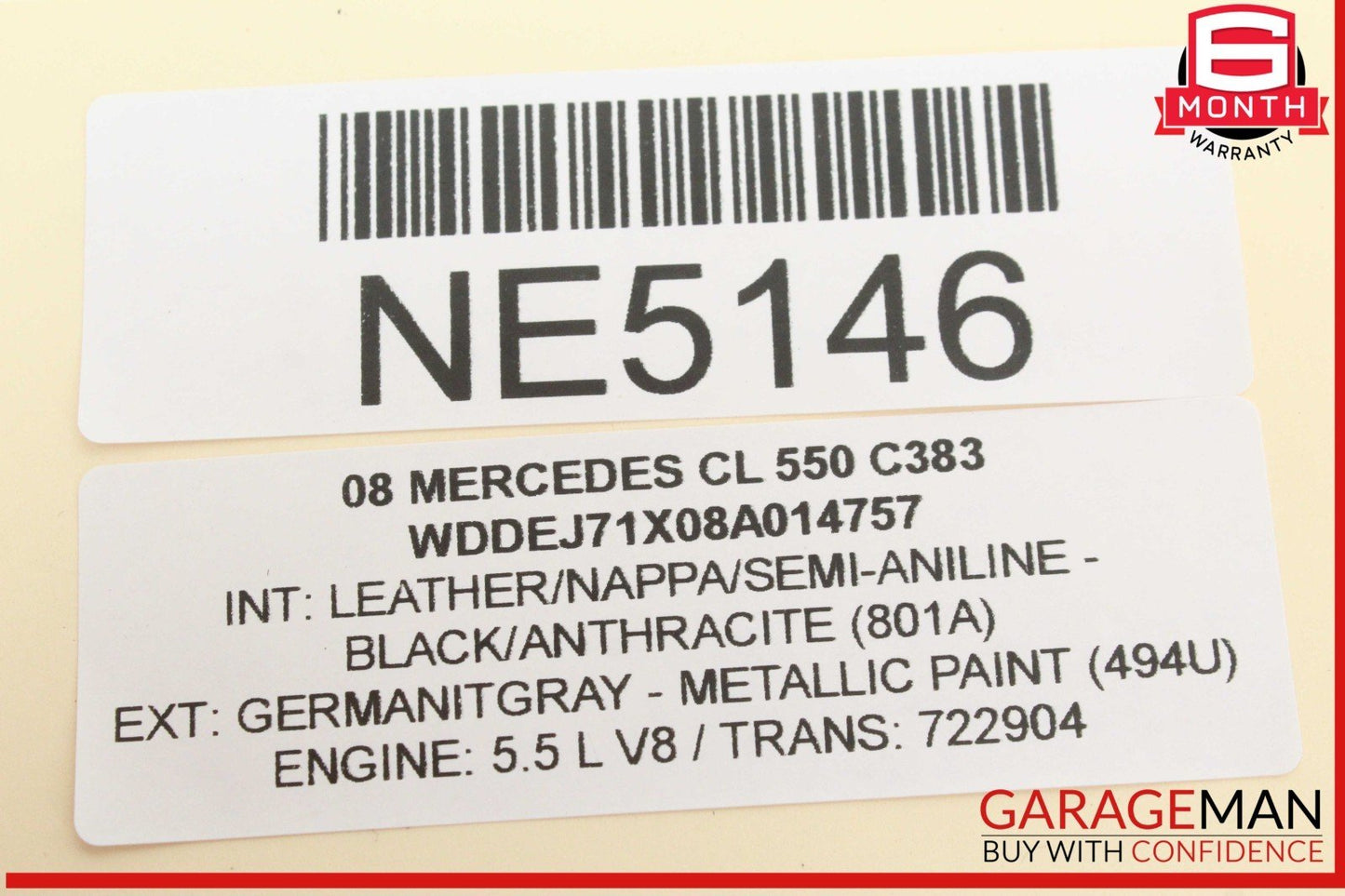 07-14 Mercedes W216 CL550 S400 Dynamic Seat Pressure Vacuum Tank Reservoir OEM