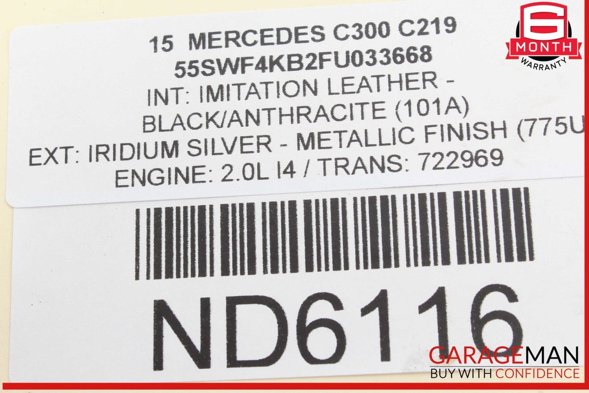 15-20 Mercedes W205 C300 Rear Center Console AC Air Vent Grille Trim Cover OEM