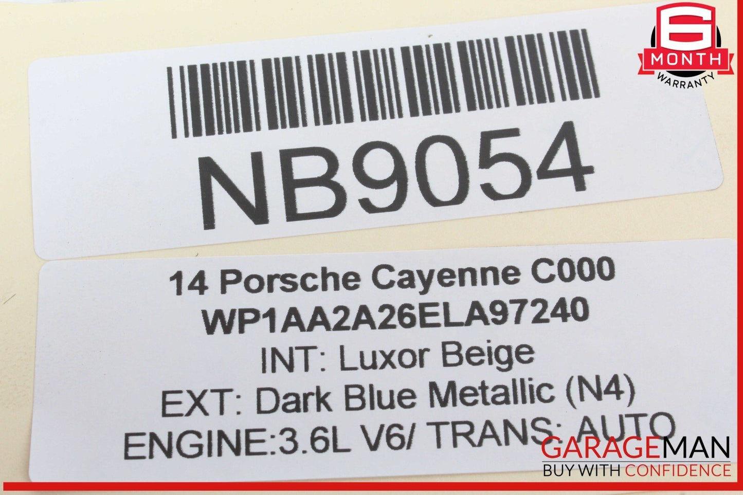 11-14 Porsche Cayenne 958 Rear Left Driver Side Inner Tail Light Lamp
