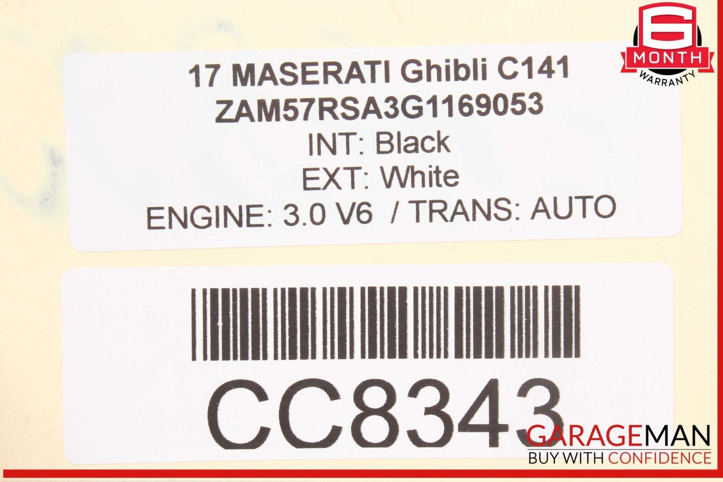 14-22 Maserati Ghibli M157 Rear Left Side Exterior Door Shell Panel OEM