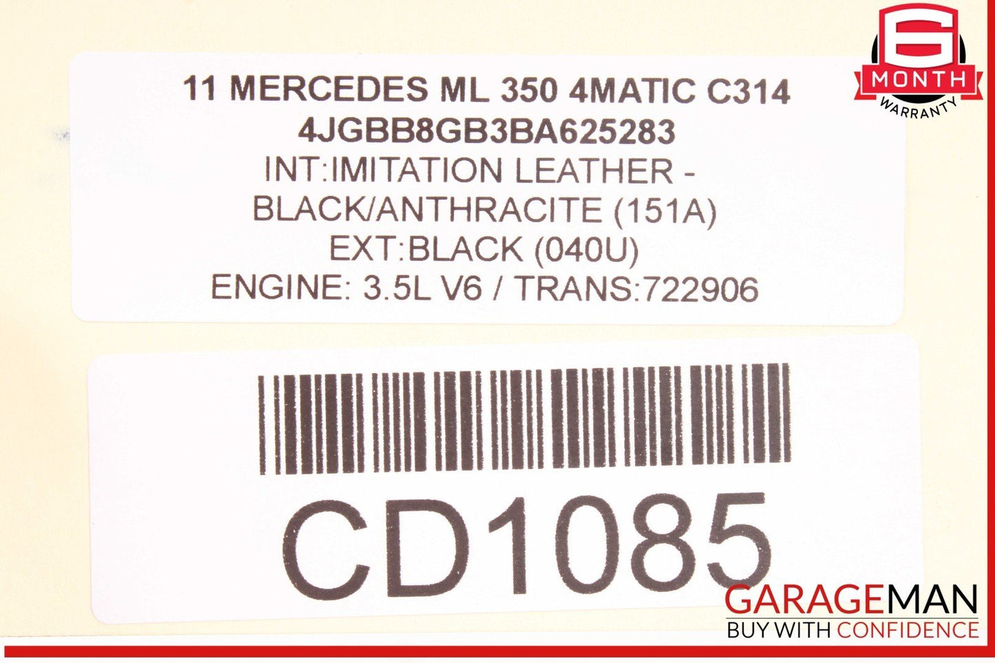 06-12 Mercedes W164 ML350 GL450 GL550 Front Bumper Reinforcement Impact Bar OEM