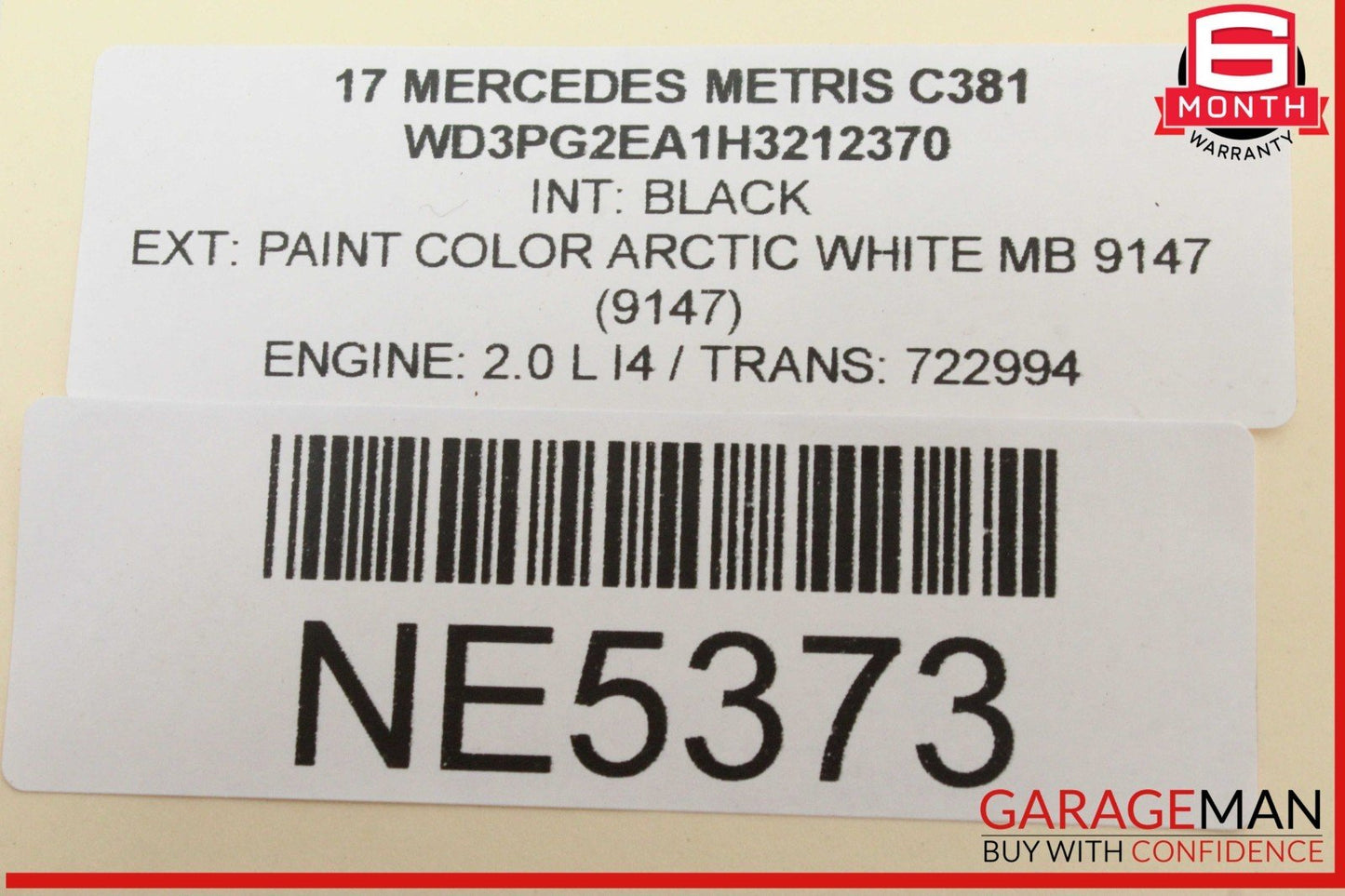 16-23 Mercedes W447 Metris Front Right Passenger Side Window Regulator Motor OEM