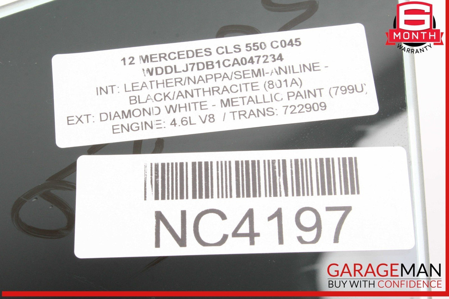 12-18 Mercedes W218 CLS550 CLS63 AMG Front Left Side Door Window Glass OEM