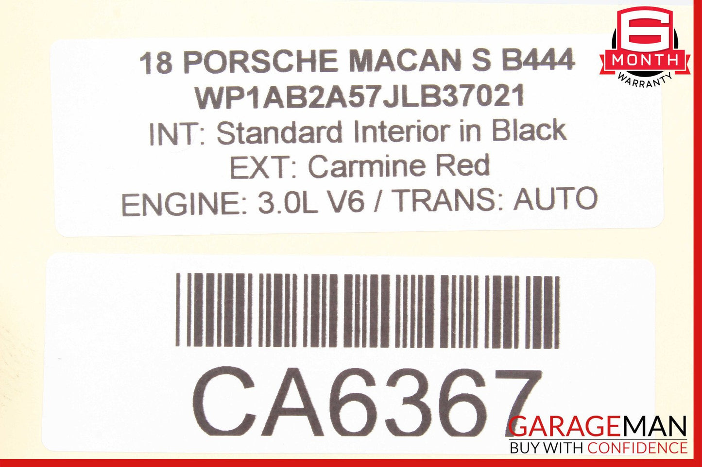 15-18 Porsche Macan S Engine Cooling Fan Motor 95B959455 OEM
