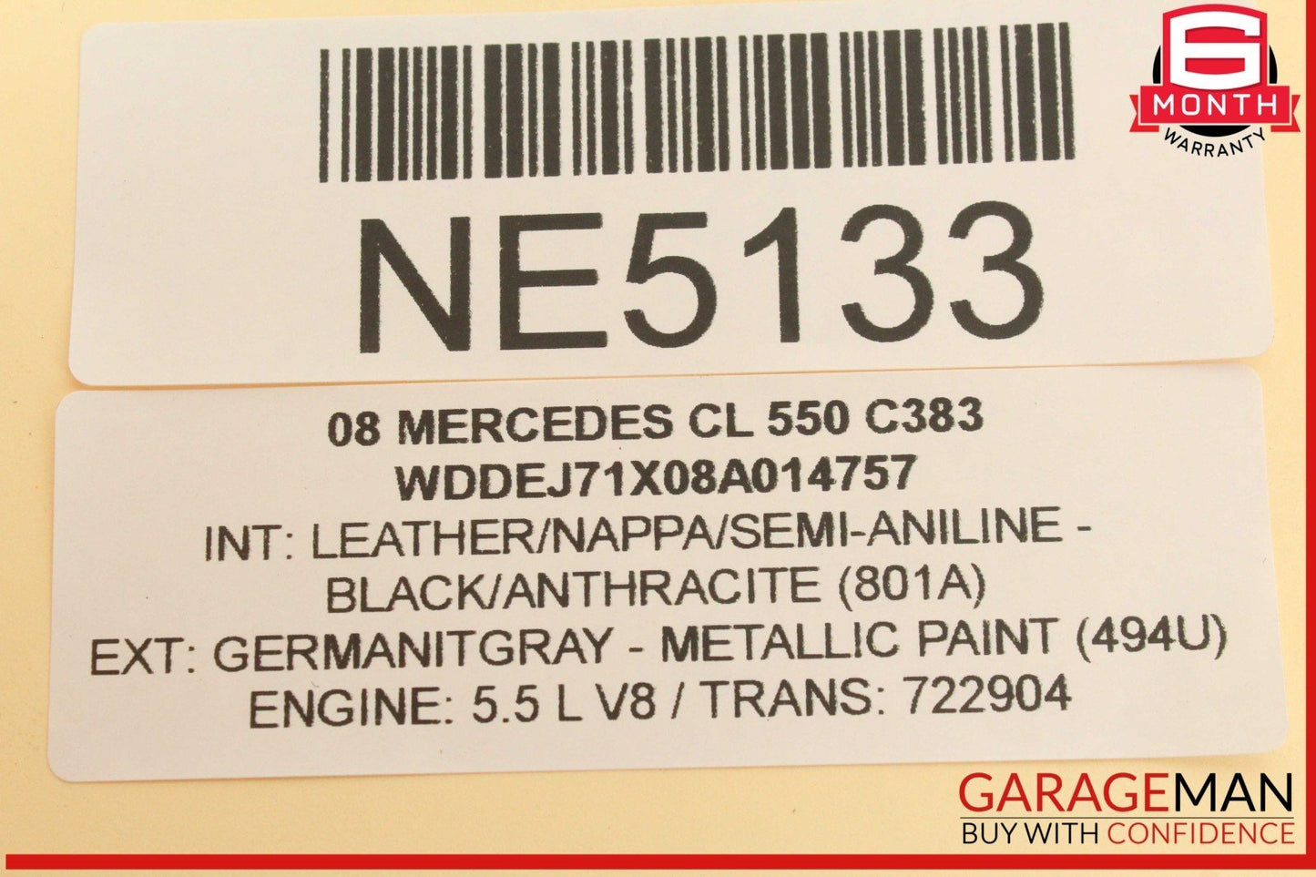 07-14 Mercedes W216 CL550 CL600 Dashboard Center A/C AC Air Vent w/ Clock OEM