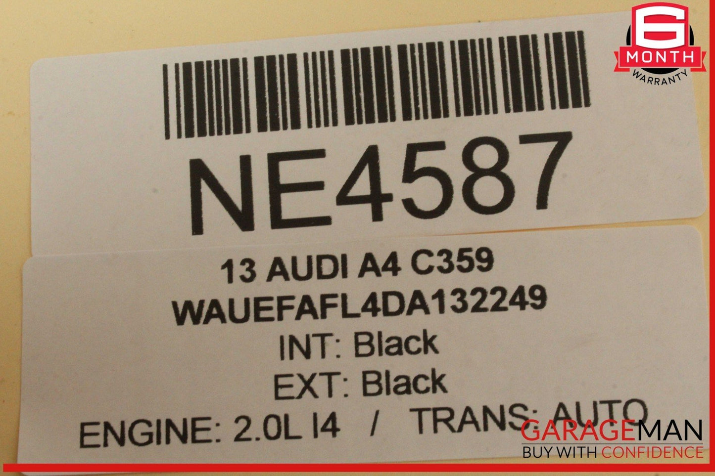 09-16 Audi A4 S4 Rear Right Passenger Side Window Regulator Motor 8K0959812A OEM