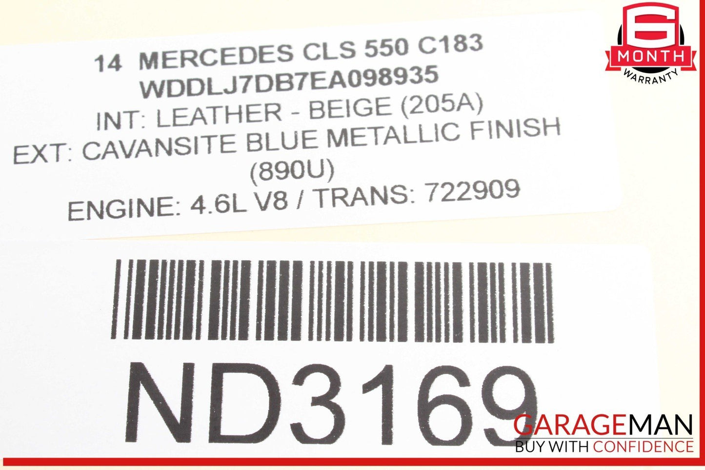 12-18 Mercedes W218 CLS550 CLS63 Right Side Exterior Door Handle Keyless Go OEM