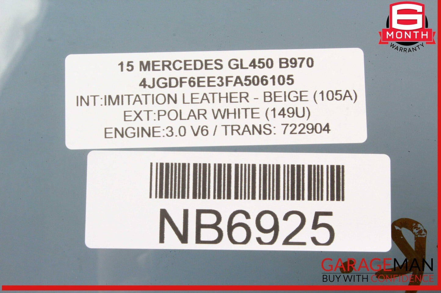 12-19 Mercedes X166 GL450 GLE43 AMG GLS550 Front Right Door Window Glass OEM