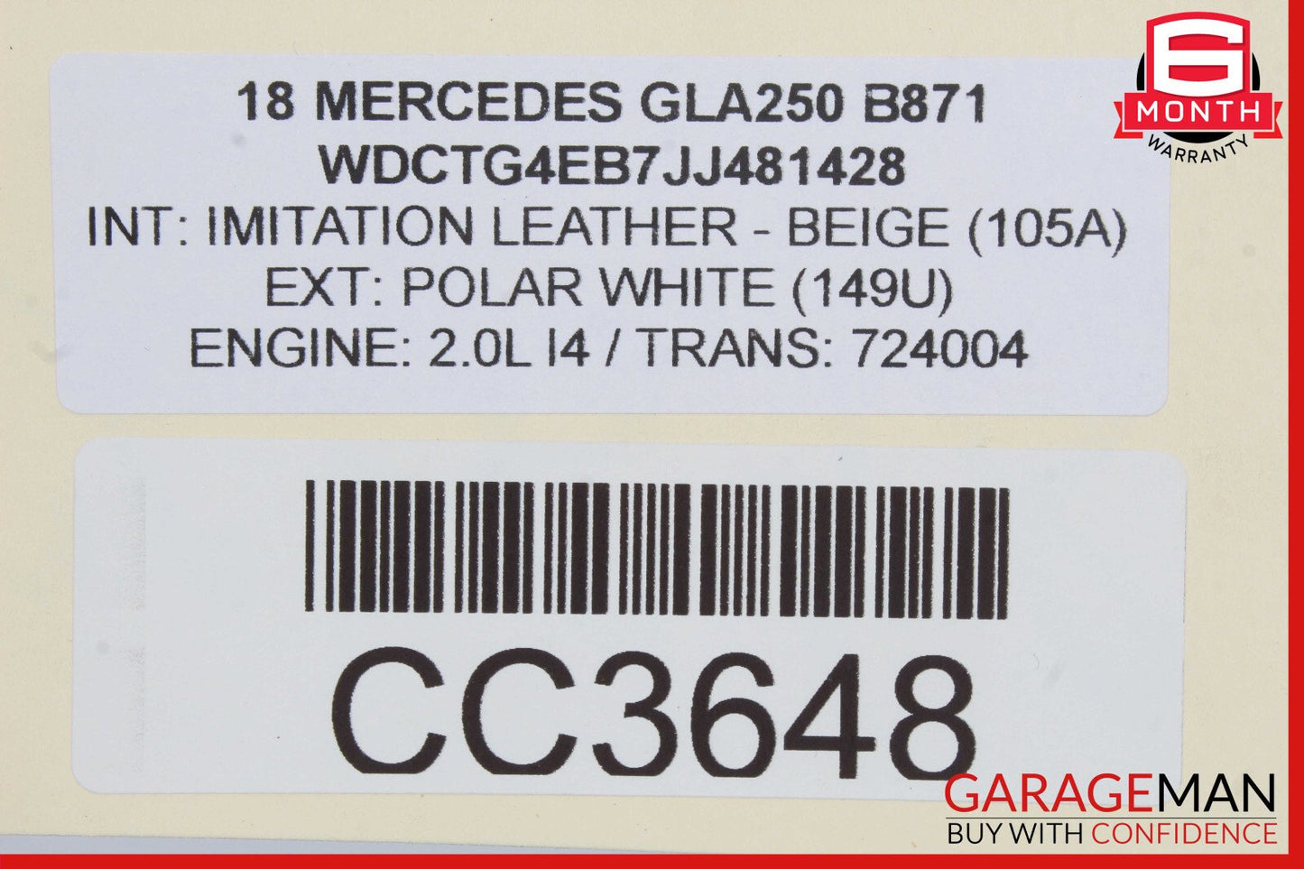 15-20 Mercedes X156 GLA250 Interior Door Panel Front Right Side OEM