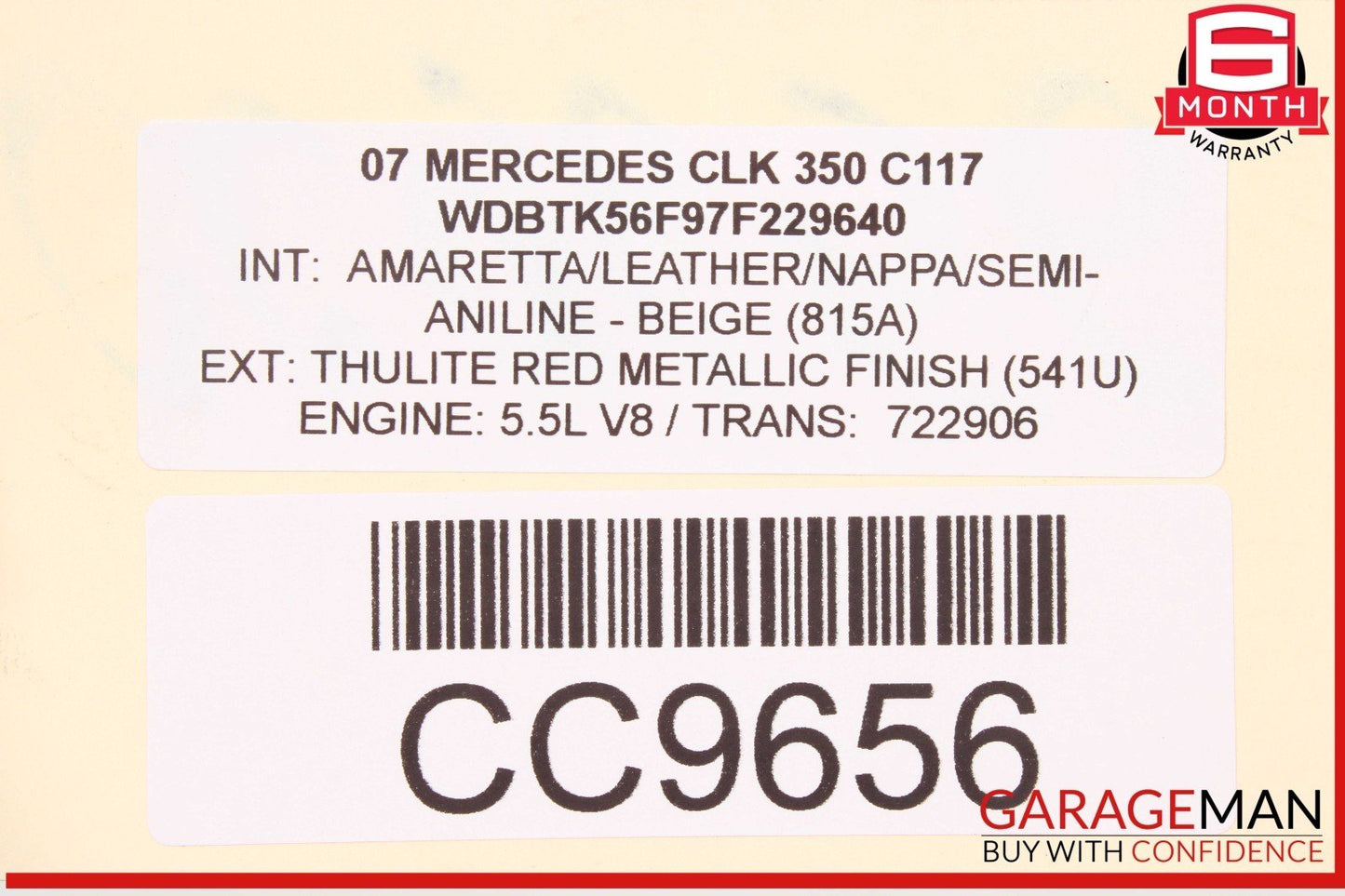 05-09 Mercedes W209 CLK350 CLK500 Power Steering Rack & Pinion Assembly RWD OEM