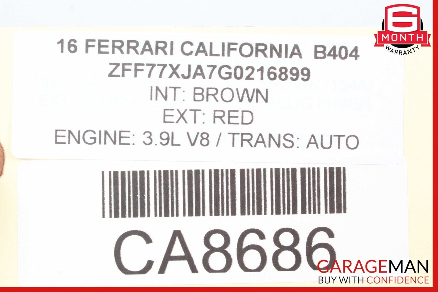 15-18 Ferrari California T Front Stabilizer Bar Frame Bracket OEM
