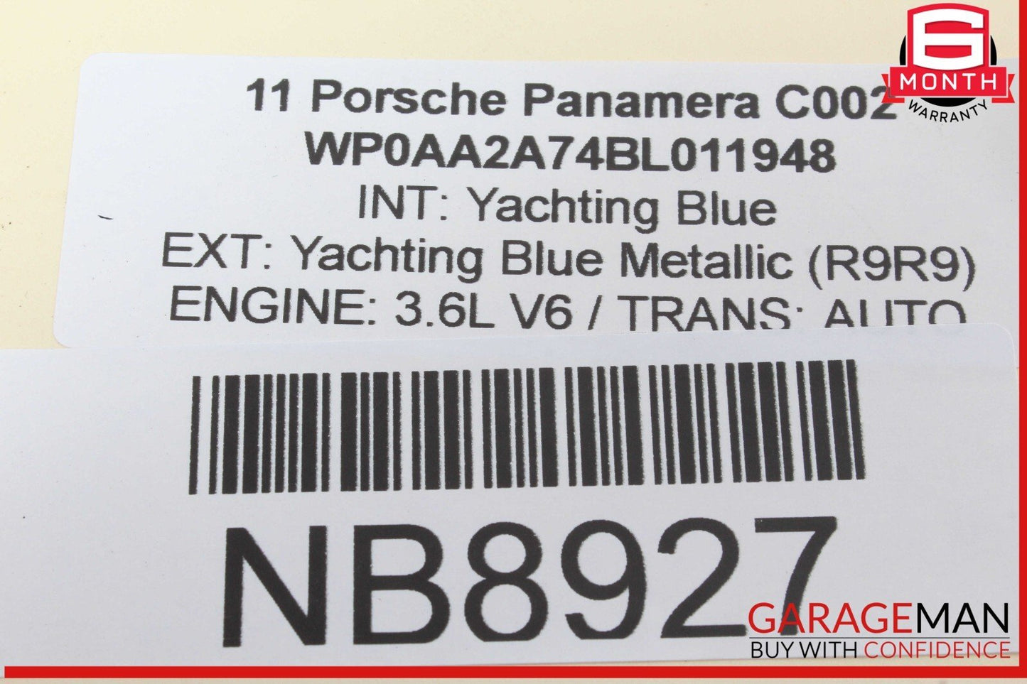 10-16 Porsche Panamera 970 Rear Center Console Cup Holder Panel Trim OEM