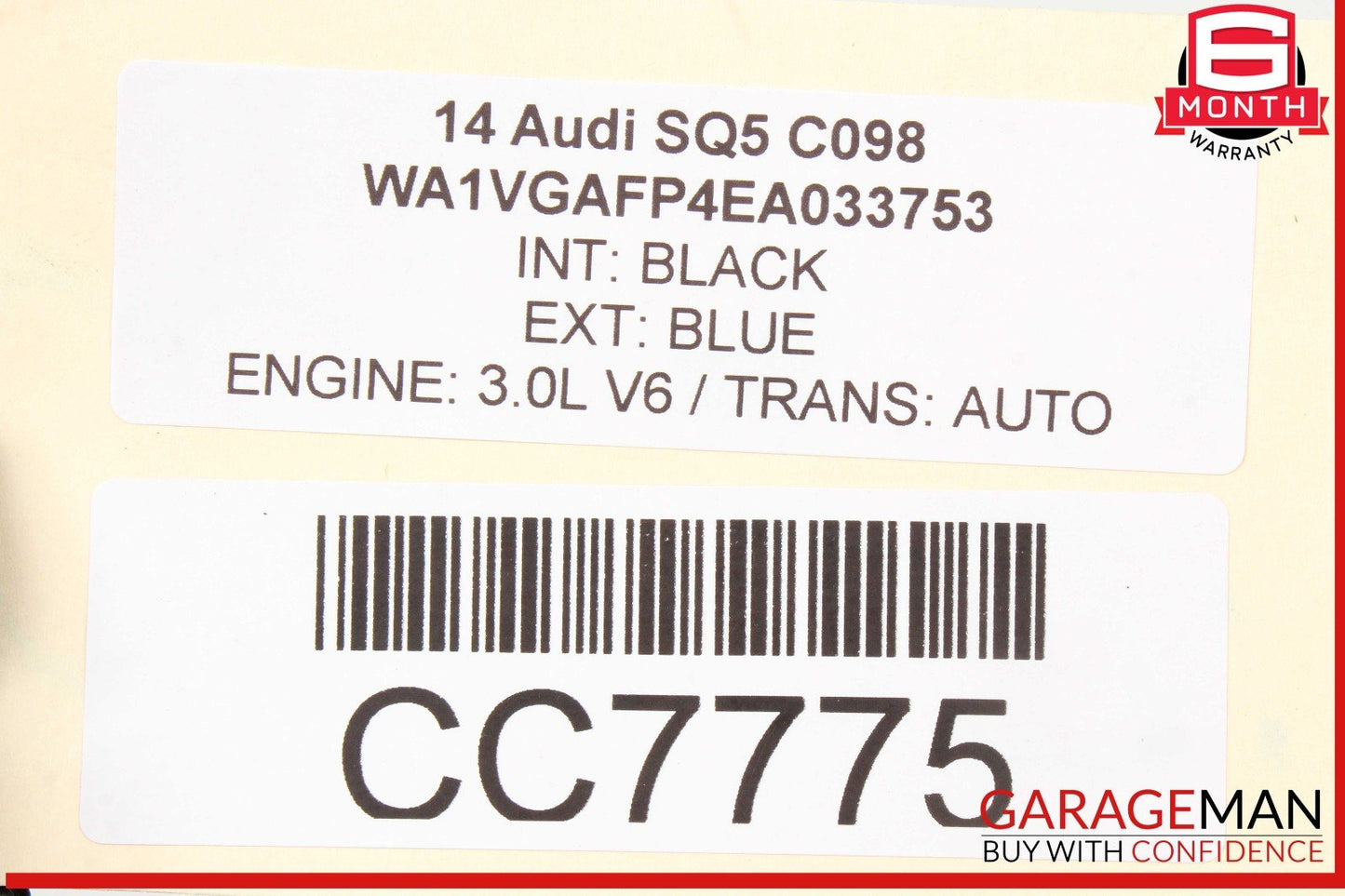 14-17 Audi SQ5 Rear Stabilizer Anti Roll Sway Bar Assembly OEM