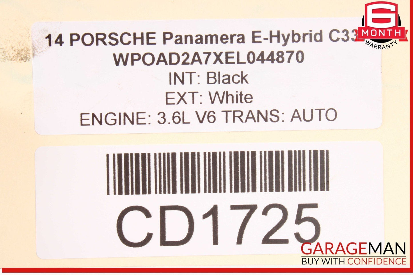 12-16 Porsche Panamera 970 S Hybrid Rear Differential Diff Axle Carrier OEM