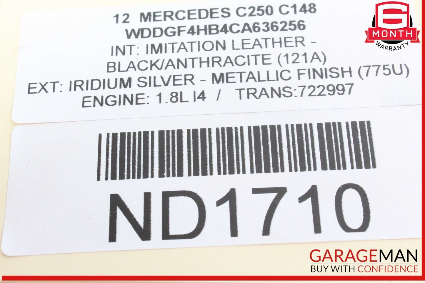12-15 Mercedes W204 C250 SLK250 1.8L M271 Engine Motor Wire Wiring Harness OEM