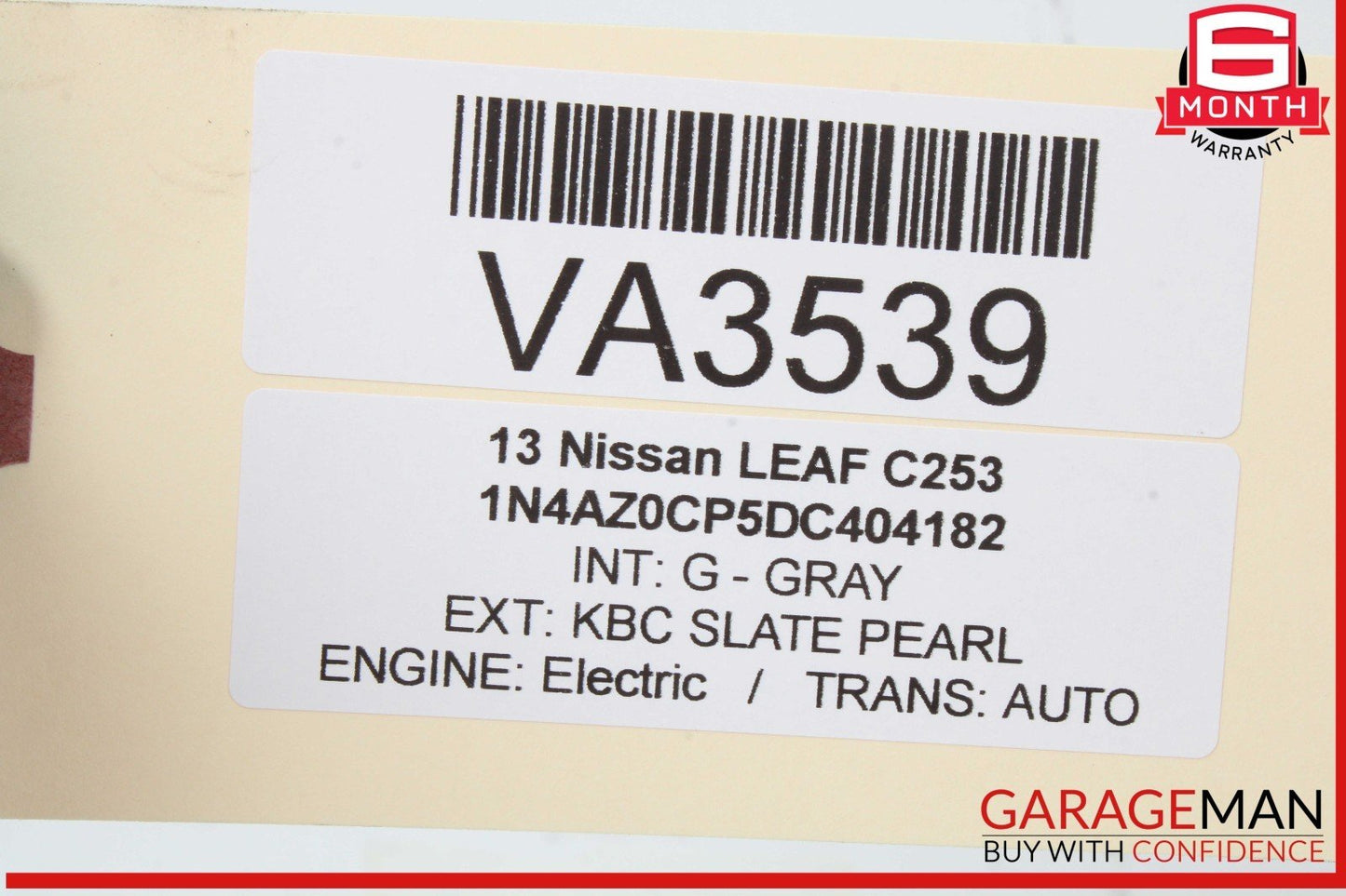 11-15 Nissan Leaf Rear Right Passenger Side Exterior Door Handle OEM