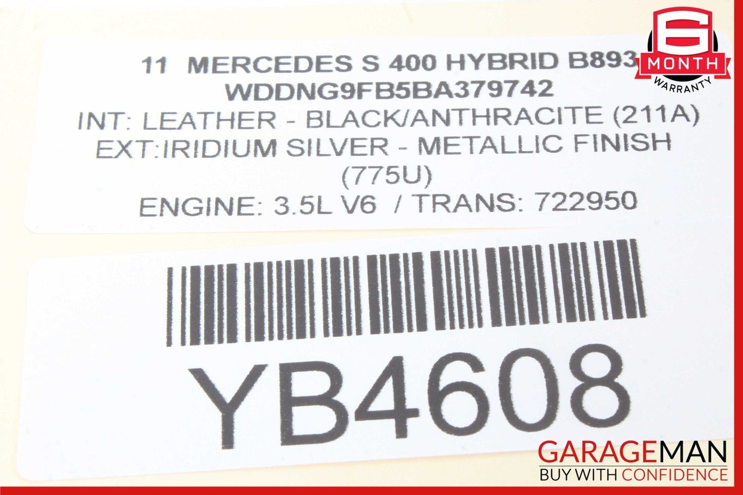 07-13 Mercedes W221 S400 Rear Center Console AC A/C Air Vent Trim 2216801639 OEM