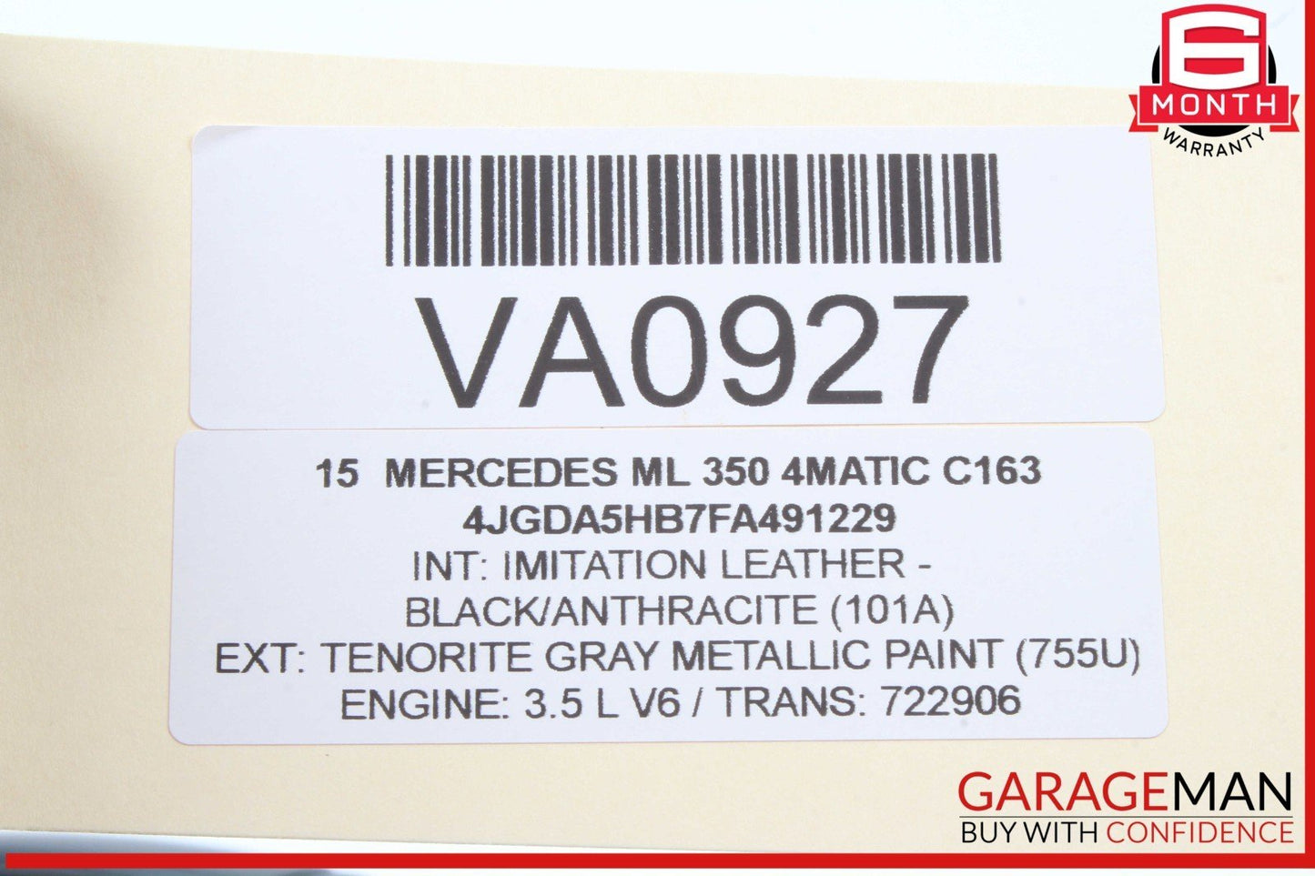12-16 Mercedes W166 ML350 4MATIC Front Left Driver Side Exterior Door Handle OEM