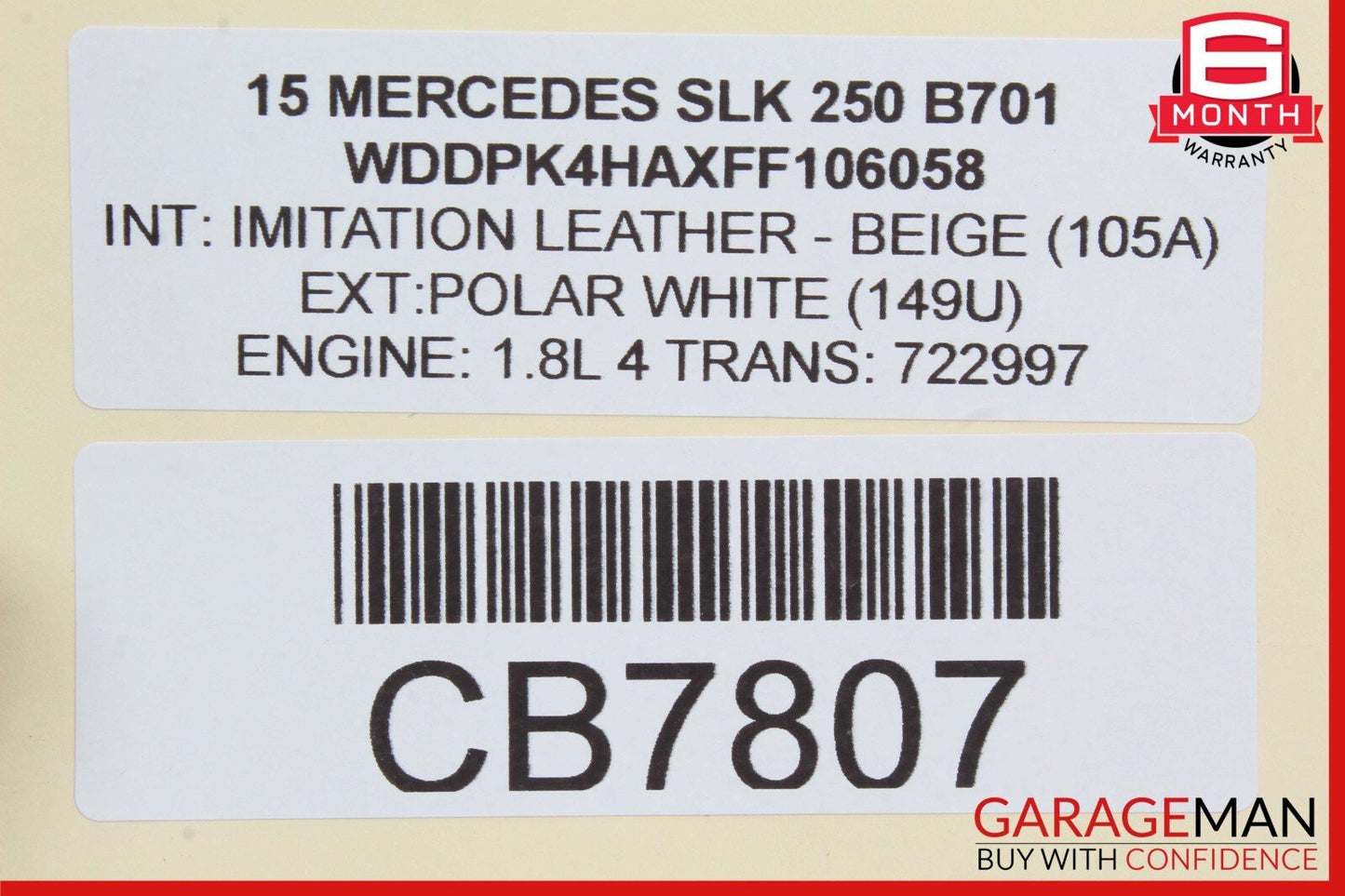 08-20 Mercedes R172 SLK250 C250 Front Right Door Lock Latch Actuator OEM