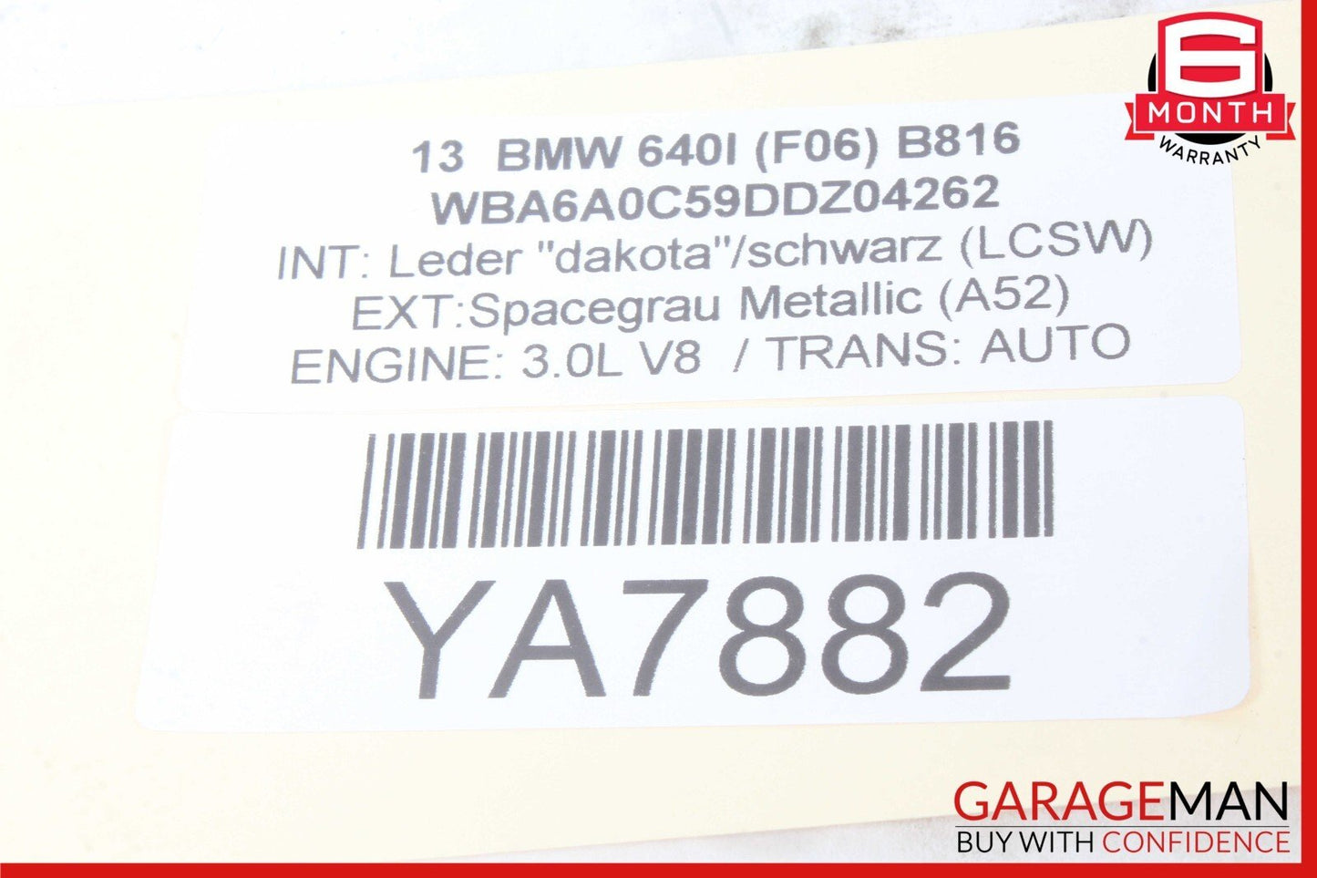 09-19 BMW 640i 650i 535i Instrument Cluster Speedometer 9311650-01 OEM