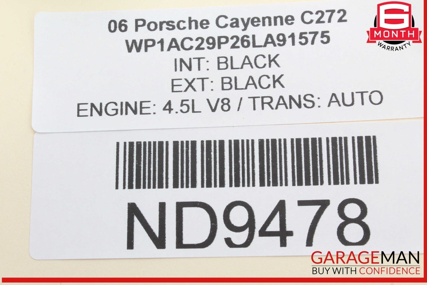 03-10 Porsche Cayenne 955 957 Front Left Side Sunvisor Sun Visor Shade OEM