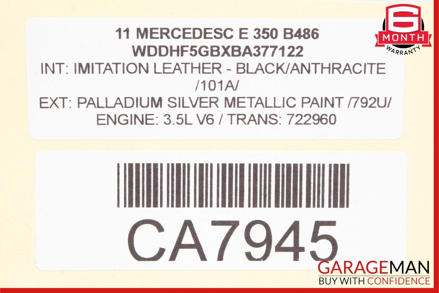 08-18 Mercedes W212 E350 E400 C350 Rear Right Side Door Lock Latch Actuator OEM