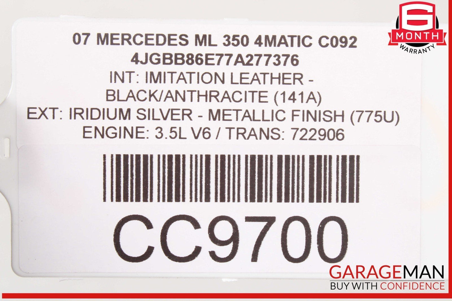 06-08 Mercedes W164 ML350 ML320 Front Bumper Cover Assembly Base OEM