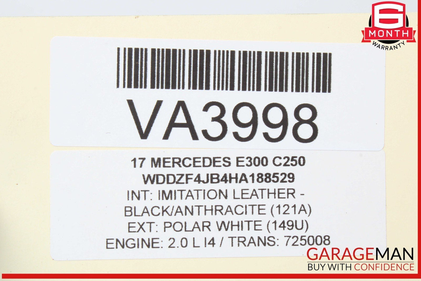 15-20 Mercedes W213 E300 Rear Left Side Exterior Door Handle Keyless Go OEM