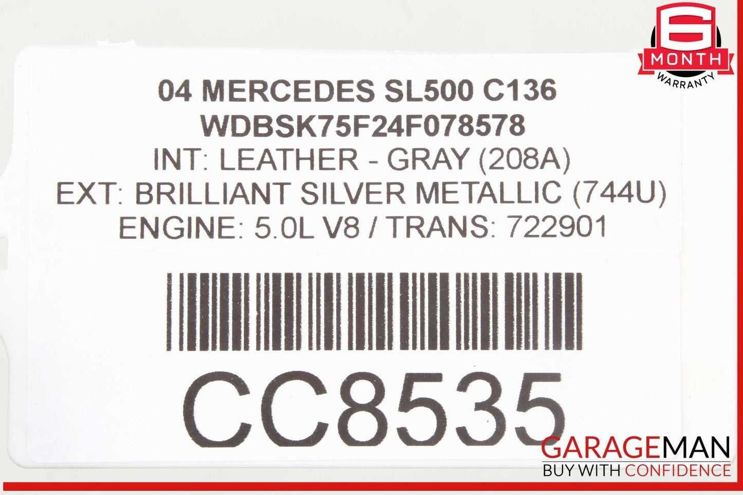 03-08 Mercedes R230 SL500 SL550 AMG Sport Rear Bumper Cover Assembly OEM